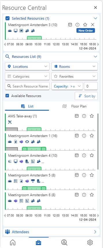 Outlook® add-in list view