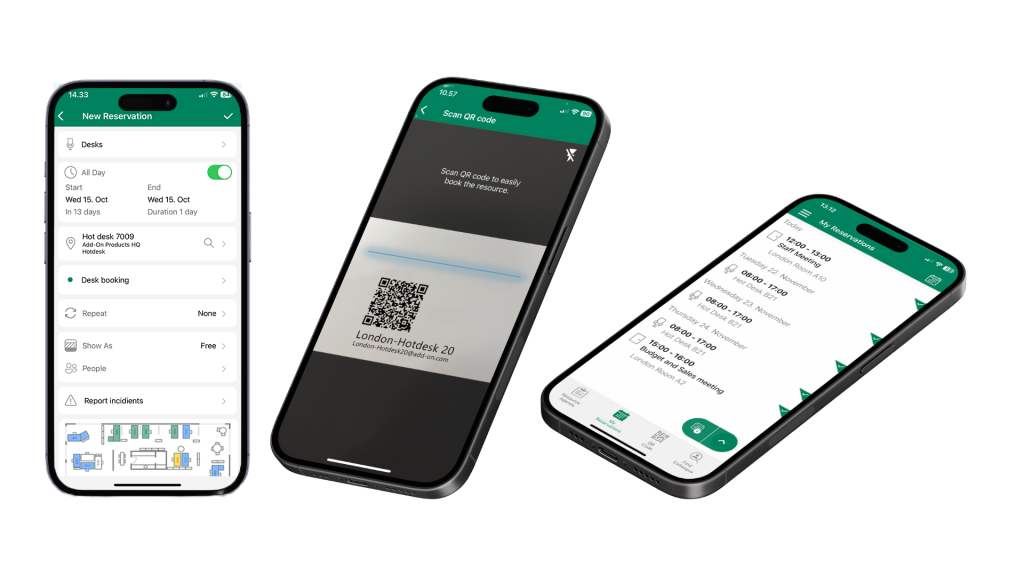 Smart office solution - book from your mobile